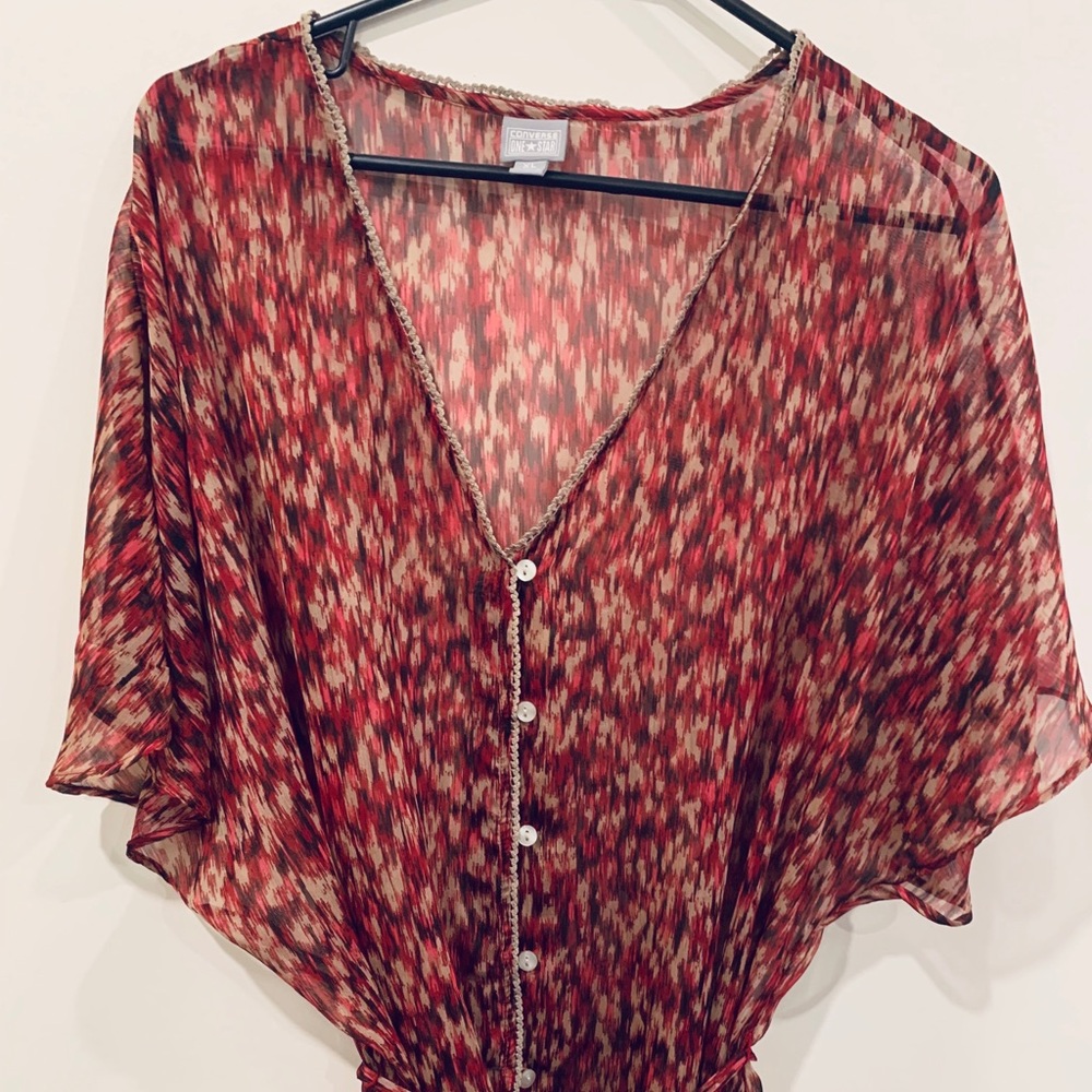 Converse One Star Sheer Blouse XL